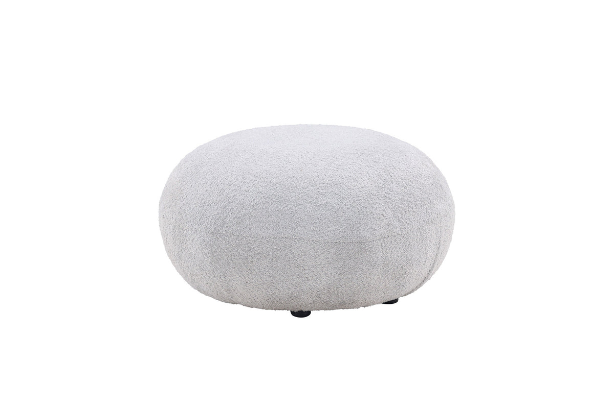 Bologna Hocker in Hellgrau präsentiert im Onlineshop von KAQTU Design AG. Pouf ist von Venture Home