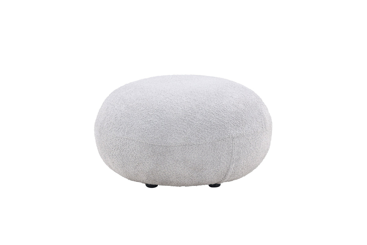 Bologna Hocker in Hellgrau präsentiert im Onlineshop von KAQTU Design AG. Pouf ist von Venture Home