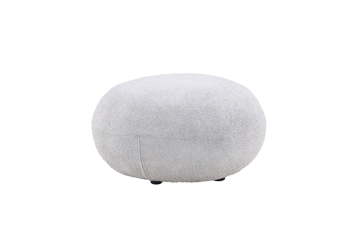 Bologna Hocker in Hellgrau präsentiert im Onlineshop von KAQTU Design AG. Pouf ist von Venture Home
