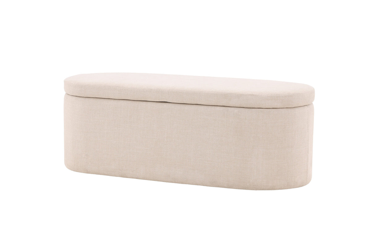 Potenza Ottoman in Cremefarben präsentiert im Onlineshop von KAQTU Design AG. Ottoman ist von Venture Home