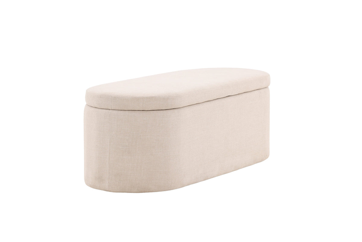 Potenza Ottoman in Cremefarben präsentiert im Onlineshop von KAQTU Design AG. Ottoman ist von Venture Home