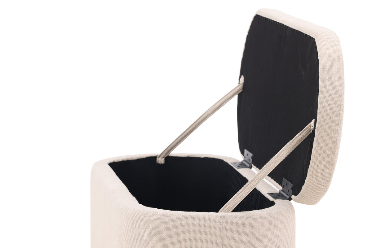 Potenza Ottoman in Cremefarben präsentiert im Onlineshop von KAQTU Design AG. Ottoman ist von Venture Home