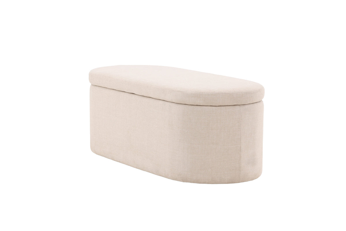 Potenza Ottoman in Cremefarben präsentiert im Onlineshop von KAQTU Design AG. Ottoman ist von Venture Home