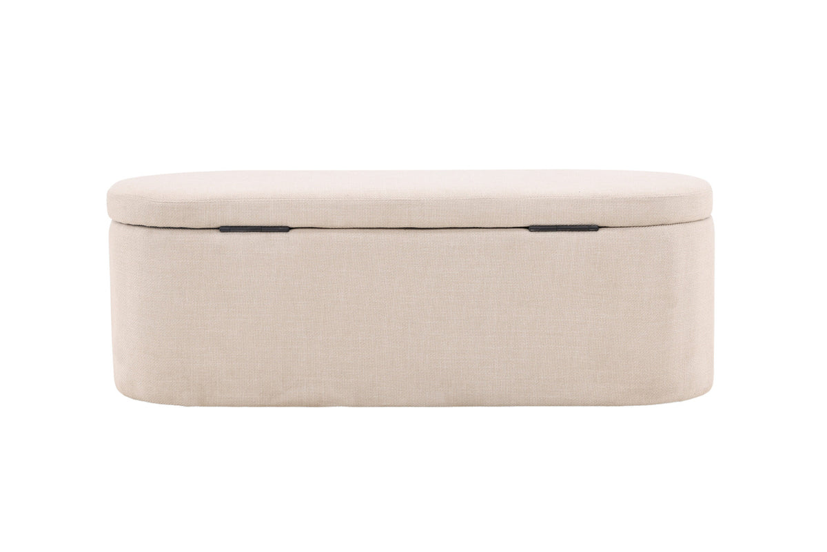 Potenza Ottoman in Cremefarben präsentiert im Onlineshop von KAQTU Design AG. Ottoman ist von Venture Home