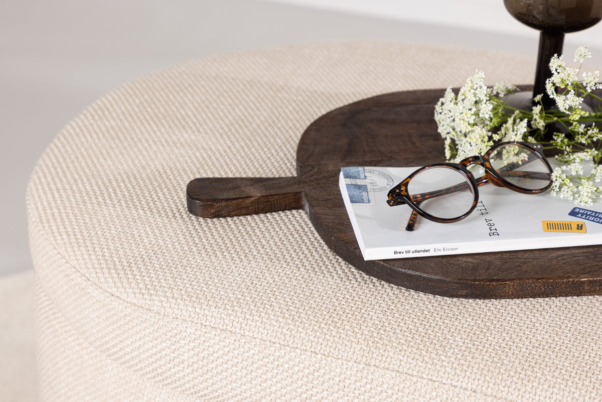 Potenza Ottoman in Cremefarben präsentiert im Onlineshop von KAQTU Design AG. Ottoman ist von Venture Home