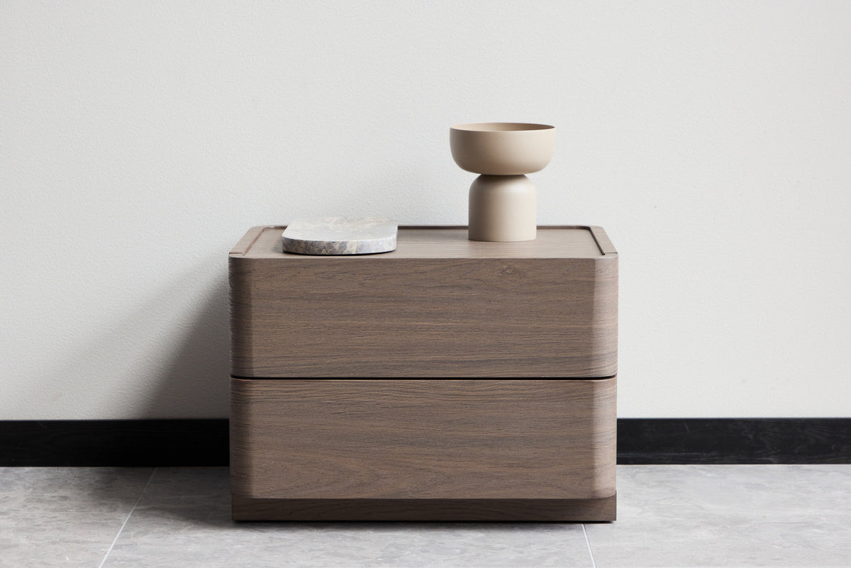 Noble Nachttisch in Mocca präsentiert im Onlineshop von KAQTU Design AG. Korpus ist von Venture Home