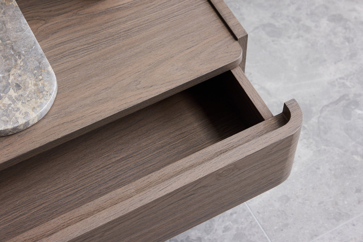 Noble Nachttisch in Mocca präsentiert im Onlineshop von KAQTU Design AG. Korpus ist von Venture Home