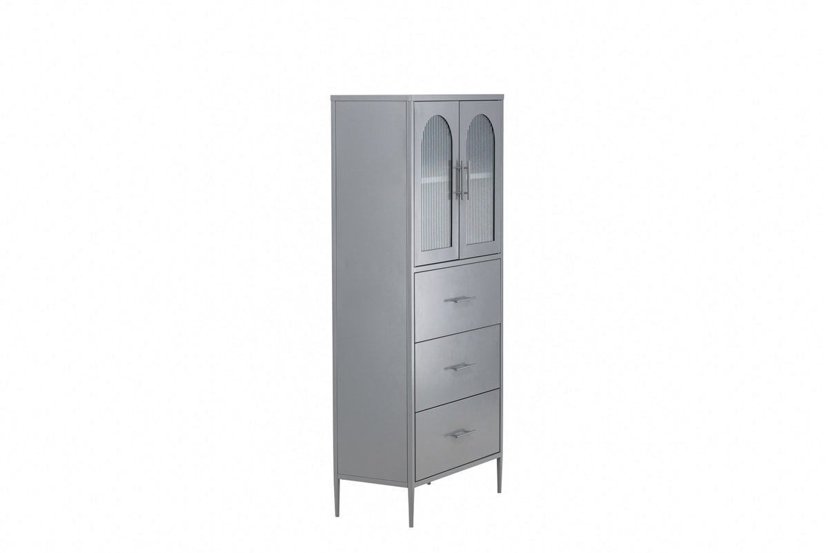 Kabinett La Paz in Hellgrau präsentiert im Onlineshop von KAQTU Design AG. Cabinet ist von Venture Home