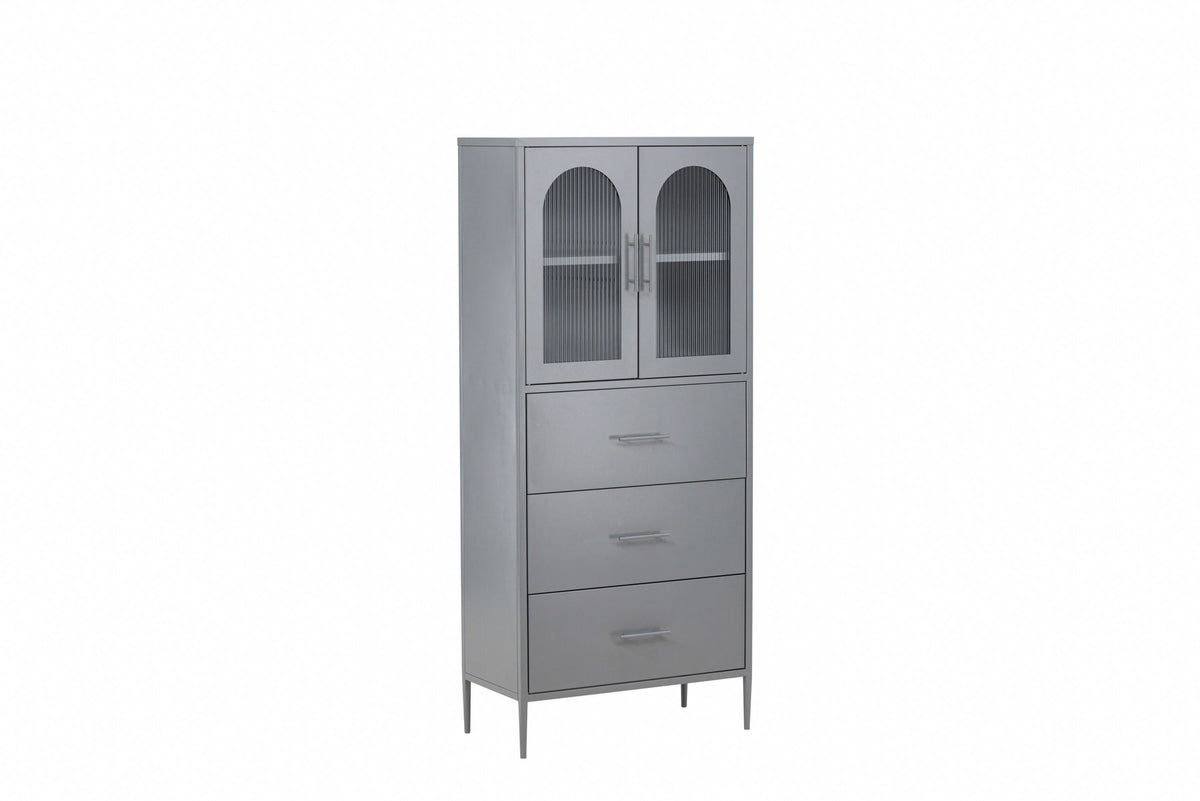 Kabinett La Paz in Hellgrau präsentiert im Onlineshop von KAQTU Design AG. Cabinet ist von Venture Home