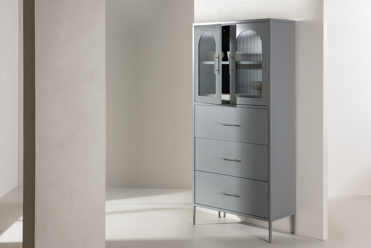 Kabinett La Paz in Hellgrau präsentiert im Onlineshop von KAQTU Design AG. Cabinet ist von Venture Home