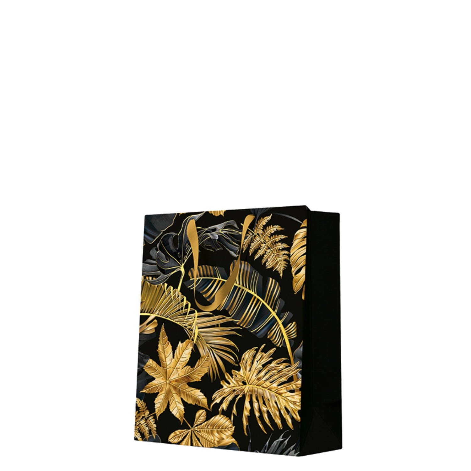 Geschenktüte Medium Premium Golden Leaves in Mehrfarbig präsentiert im Onlineshop von KAQTU Design AG. Geschenkzubehör ist von PAW