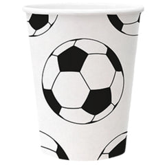 Paper Cup 8x Soccer 8.5x8.5x10.2 cm - 0.25 L