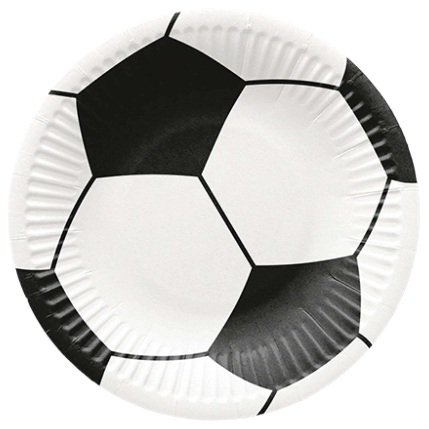 Pappteller rund 8x Fussball, 18cm in Mehrfarbig präsentiert im Onlineshop von KAQTU Design AG. Teller ist von PAW