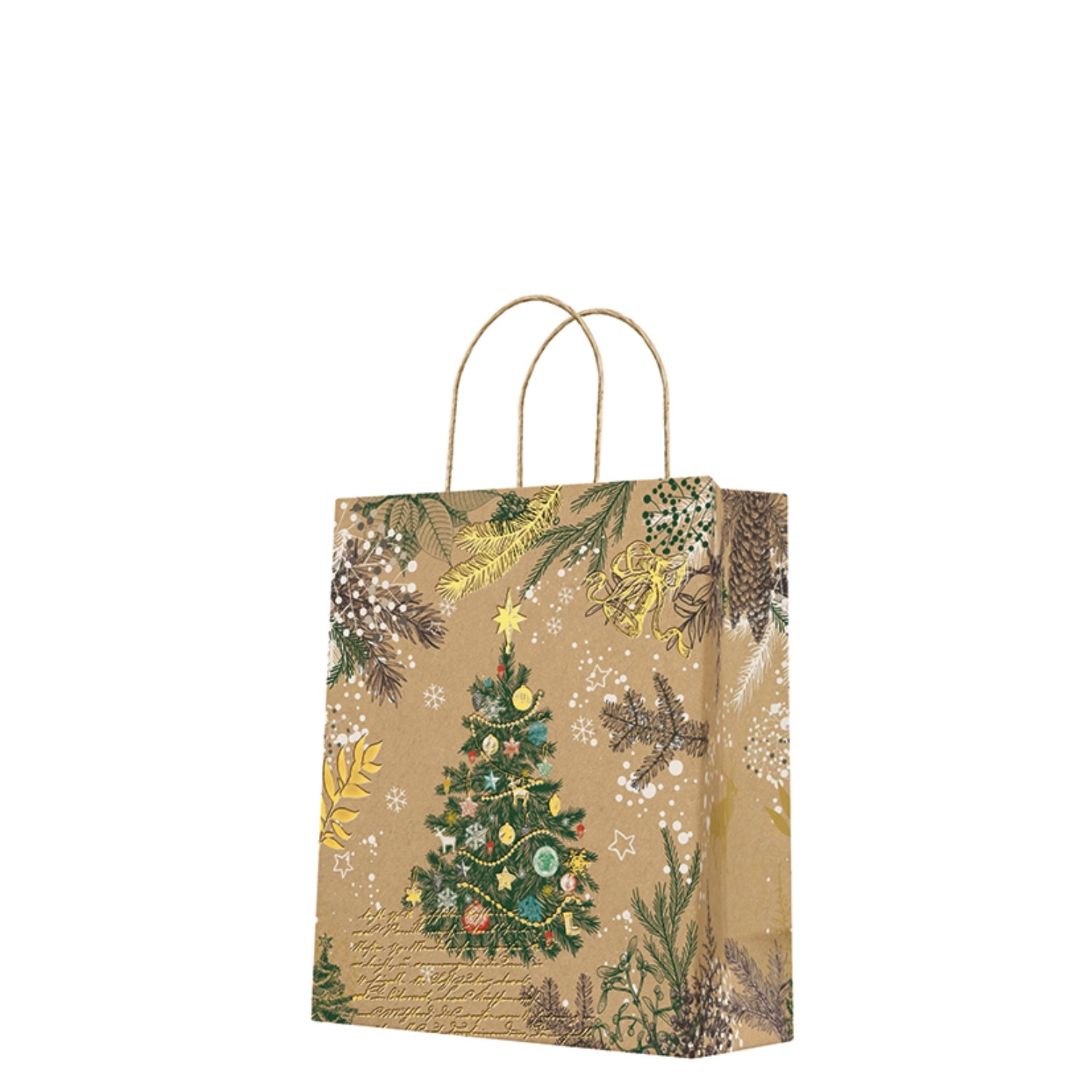 Geschenktüte Medium, Vintage Mood in Mehrfarbig präsentiert im Onlineshop von KAQTU Design AG. Geschenkzubehör ist von PAW