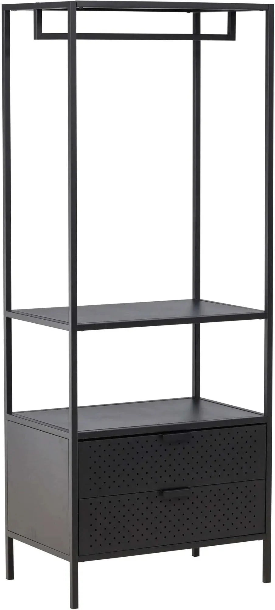 Eleganter Kleiderständer aus Stahl, der Ordnung und Stil vereint. Ideal für Flur, Schlafzimmer oder Büro.