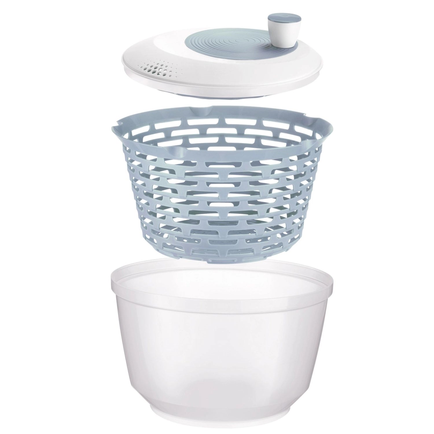 Spinderella Salatschleuder 4.4l rutschfest, blau in Blau präsentiert im Onlineshop von KAQTU Design AG. Salatzubehör ist von Westmark