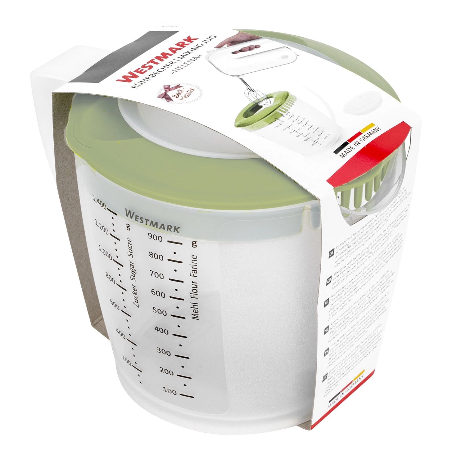 Eleganter Rührbecher in frischem Mint, 1.4l, ideal zum präzisen Messen und Mixen von Zutaten, aus robustem Material von Westmark.