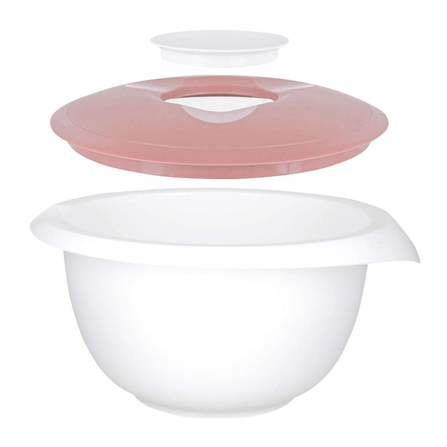 Rührschüssel mit Spritzschutz 2.5l rosa in Pink präsentiert im Onlineshop von KAQTU Design AG. Backutensilien ist von Westmark