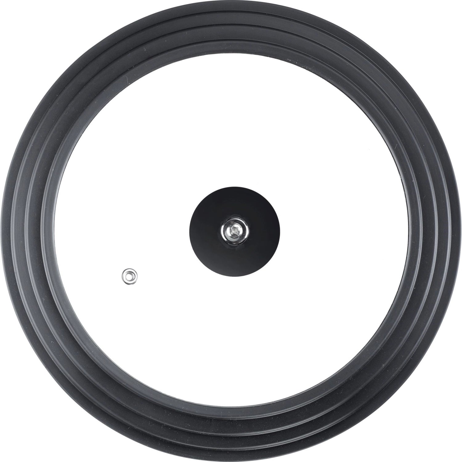 Universal Deckel mit Silikonrand, gross, f.ø 24,26,28cm in Schwarz präsentiert im Onlineshop von KAQTU Design AG. Pfannendeckel ist von Westmark