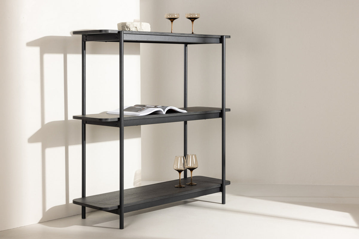 Heim Regal in Schwarz präsentiert im Onlineshop von KAQTU Design AG. Standregal ist von Vind