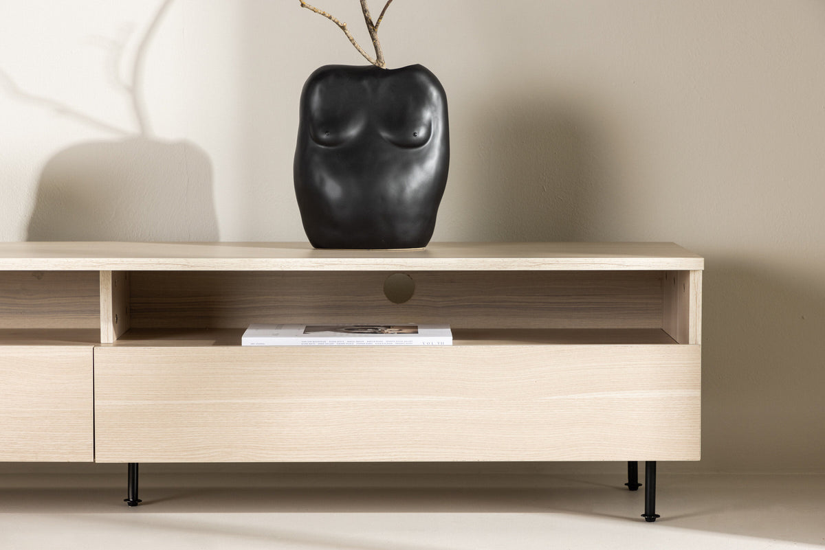 Navarra TV Sideboard in Schwarz/ Weisswäsche präsentiert im Onlineshop von KAQTU Design AG. TV-Möbel ist von Venture Home