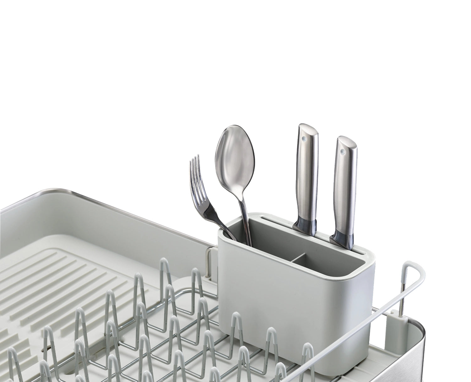 Extend stainless steel dish drainer extendable