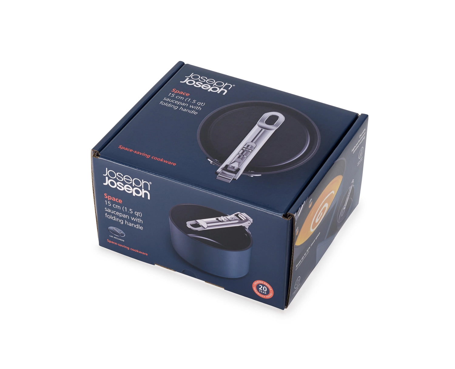 Space Stielkasserolle D15cm Griff klappbar mit Deckel