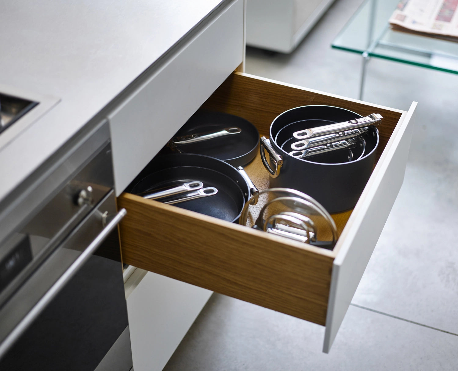 Space Stielkasserolle D15cm Griff klappbar mit Deckel