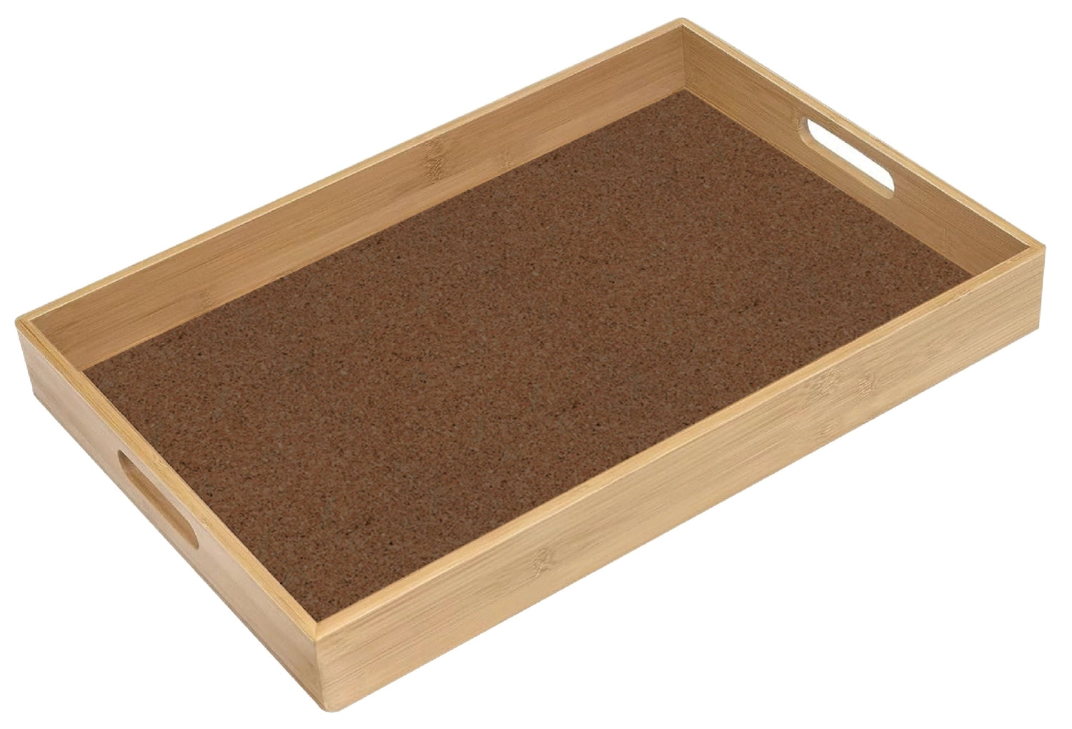 Serviertablett Bambus mit Korkeinlage 33x22cm in Braun präsentiert im Onlineshop von KAQTU Design AG. Tablett ist von Nuts Innovations