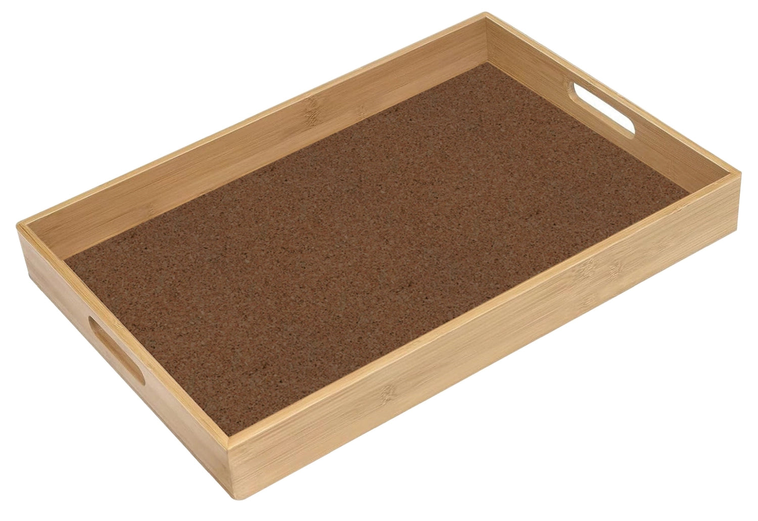 Serviertablett Bambus mit Korkeinlage 40x29cm in Braun präsentiert im Onlineshop von KAQTU Design AG. Tablett ist von Nuts Innovations