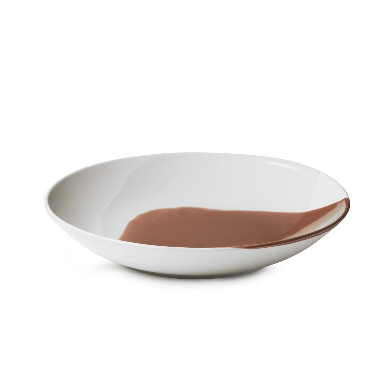 Confluence Coupteller D24cm 100ml cognac alabaster weiss