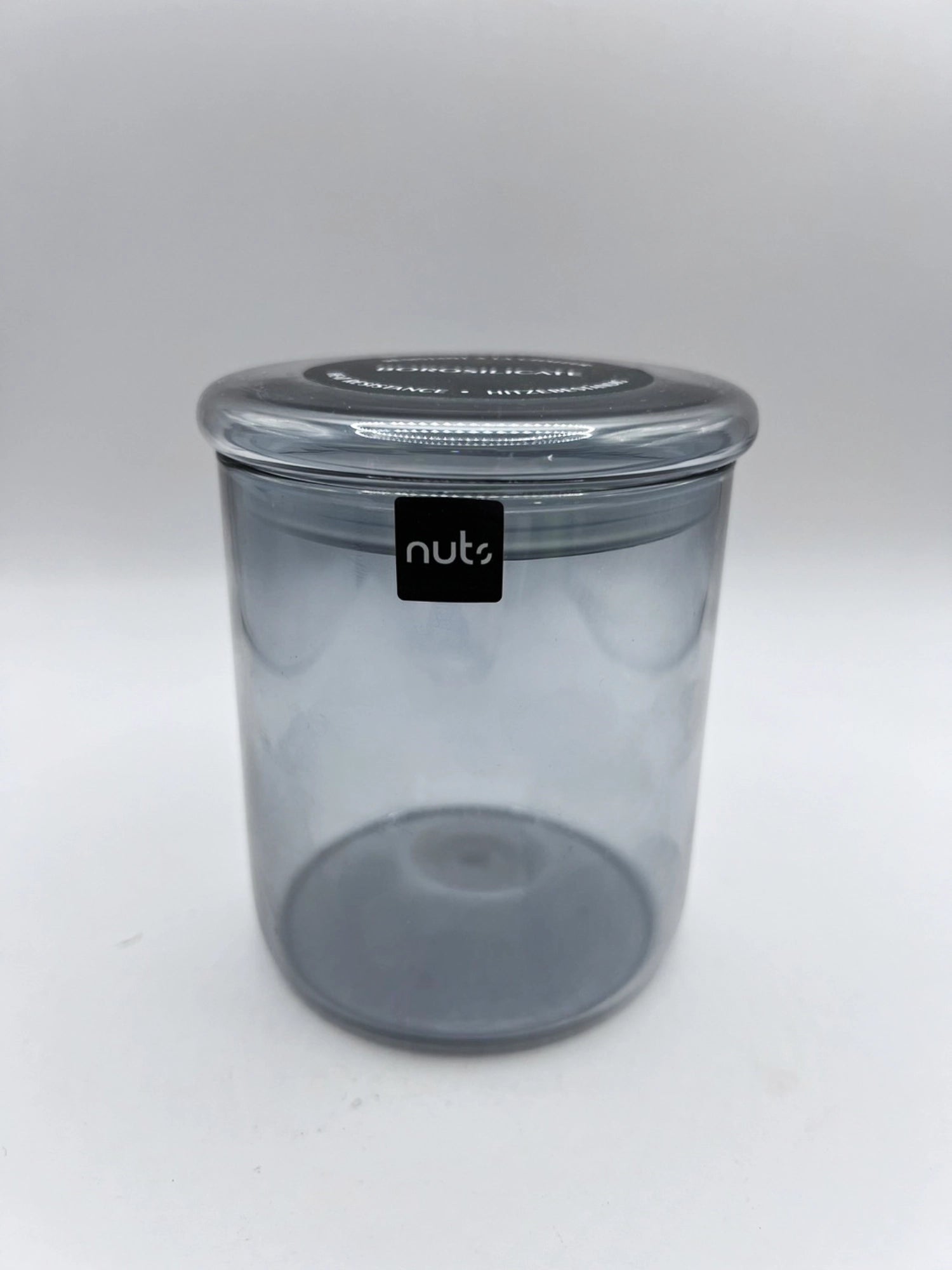 Vorratsglas grau 500ml in Silber präsentiert im Onlineshop von KAQTU Design AG. Aufbewahrungsbehälter ist von Nuts Innovations