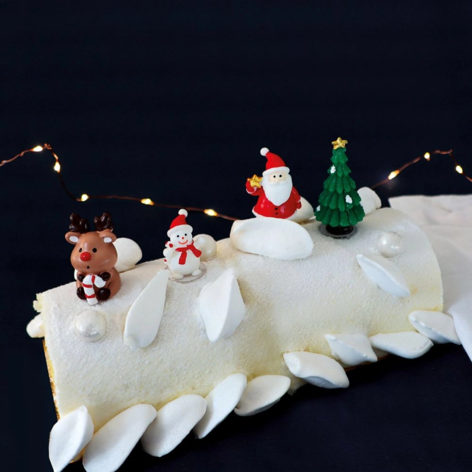 4er Set Tortendeko Weihnachten Figuren Kunstharz