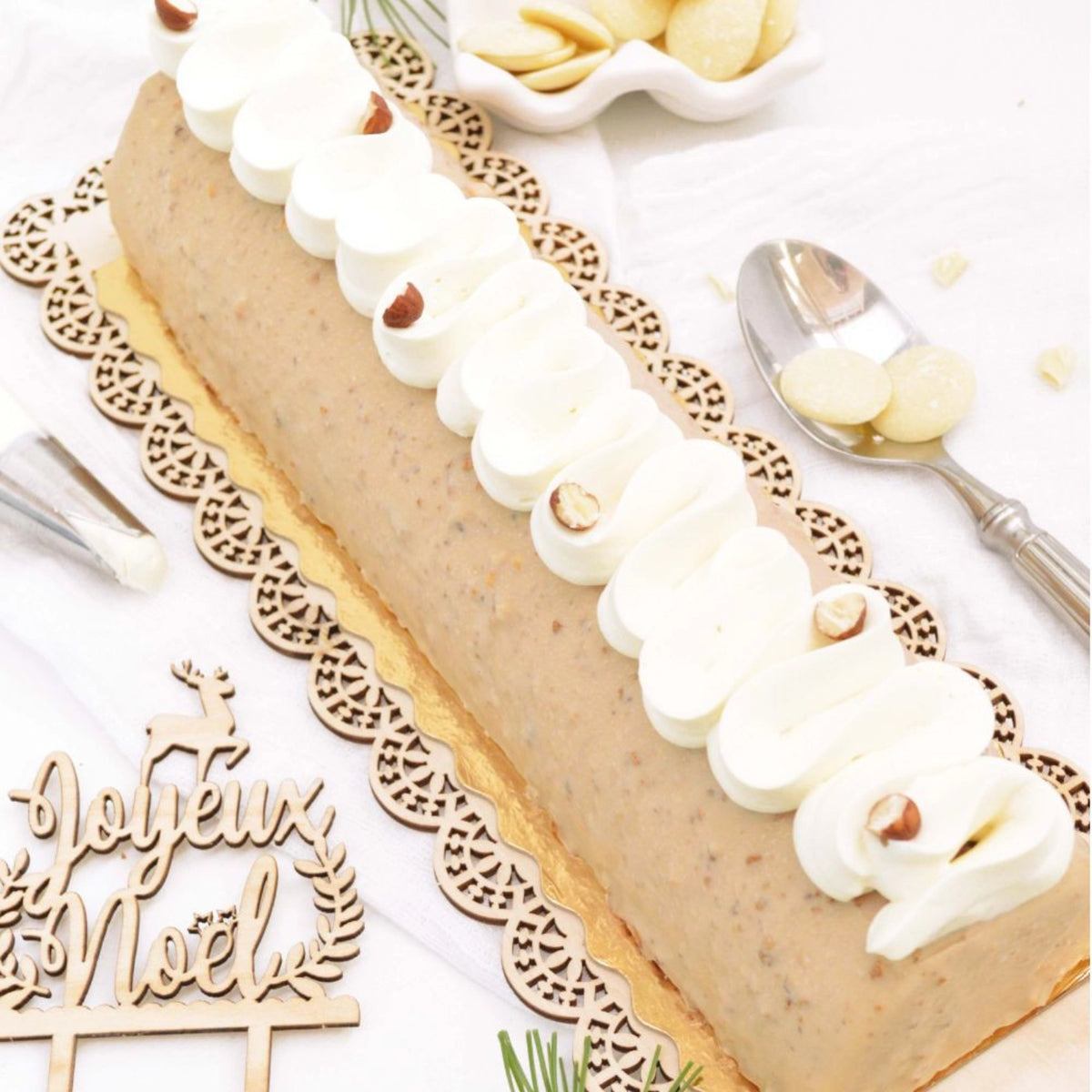 2er Set Bûche Classique in Weiss präsentiert im Onlineshop von KAQTU Design AG. Backform / Backblech ist von Scrap Cooking