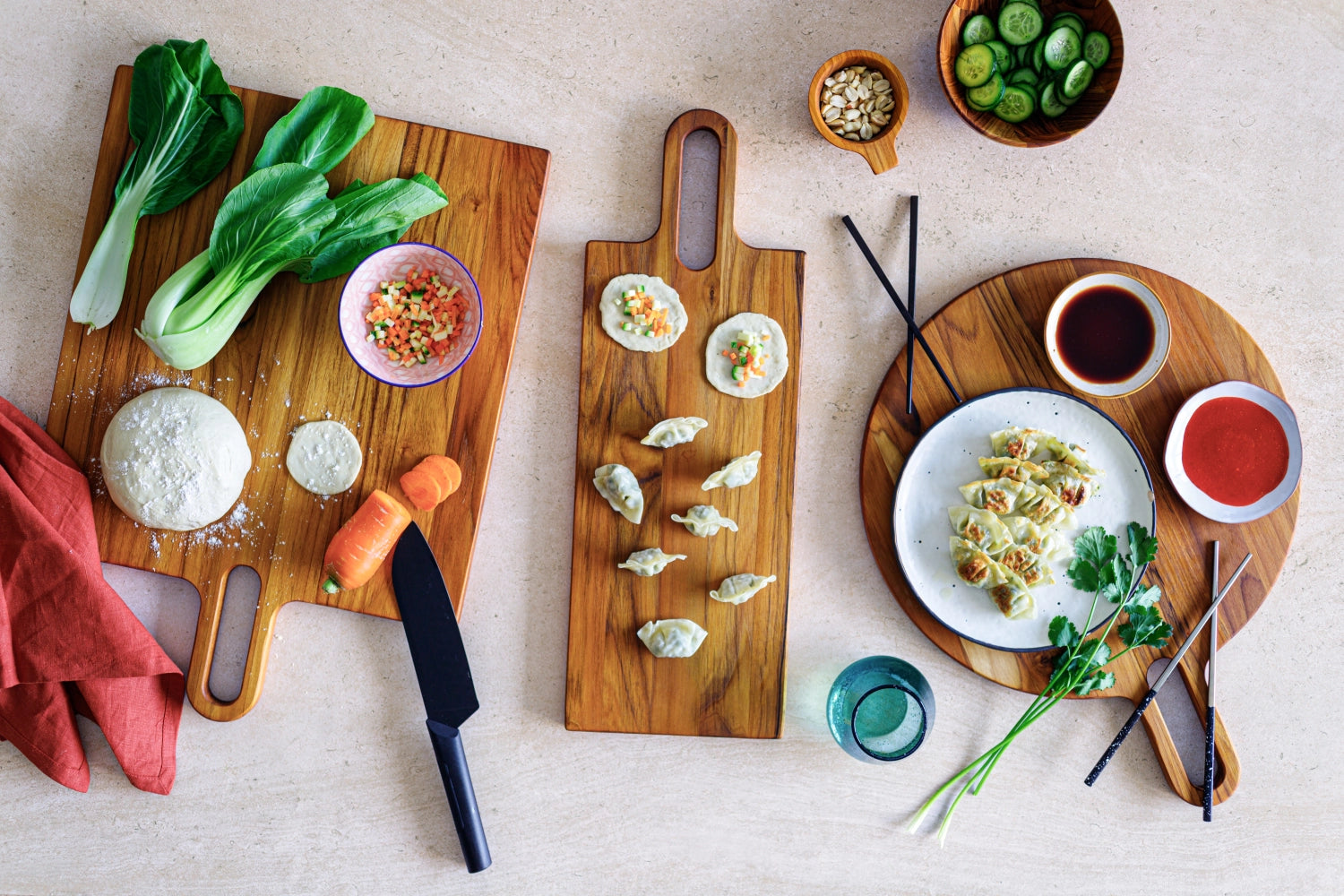 Bistro Servierbrett rechteckig 47x36x2cm in Braun präsentiert im Onlineshop von KAQTU Design AG. Tablett ist von Teak Haus