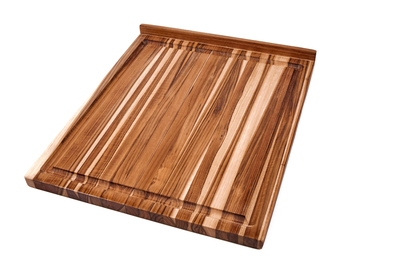 Scandi Schneidbrett 54x46x2.5cm mit Saftrille beidseitig in Braun präsentiert im Onlineshop von KAQTU Design AG. Schneidbrett ist von Teak Haus