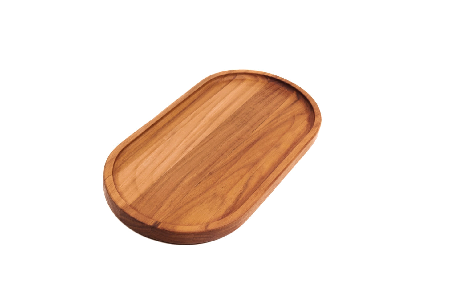 Essential Serviertablett oval M 35x18x2cm mit Rand in Braun präsentiert im Onlineshop von KAQTU Design AG. Tablett ist von Teak Haus