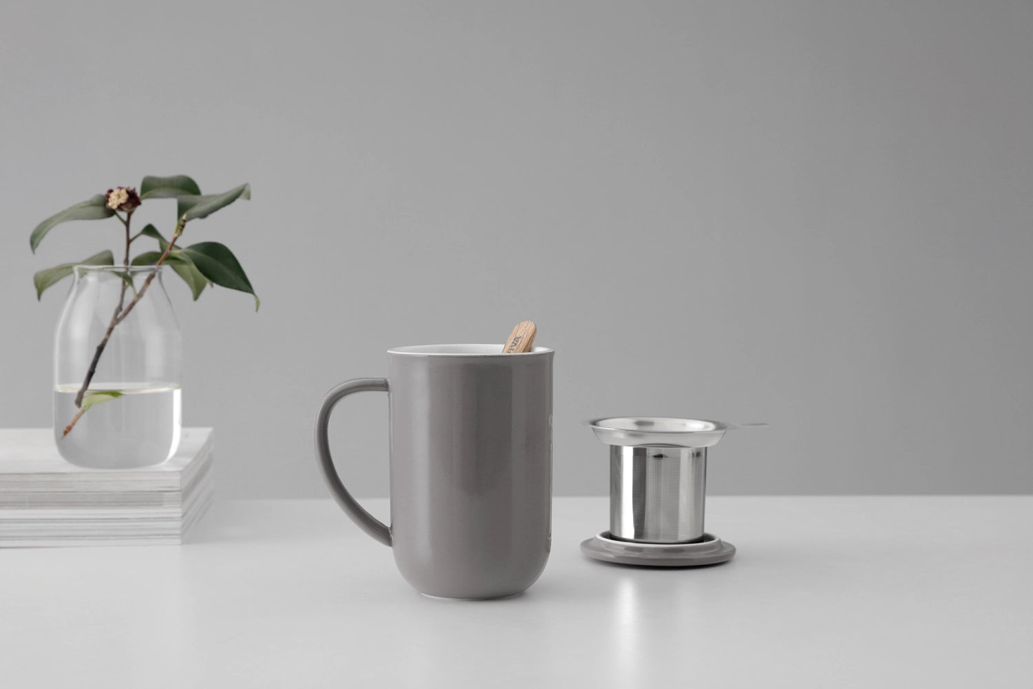 Minima Balance tasse à thé 500ml H14cm porcelaine grise