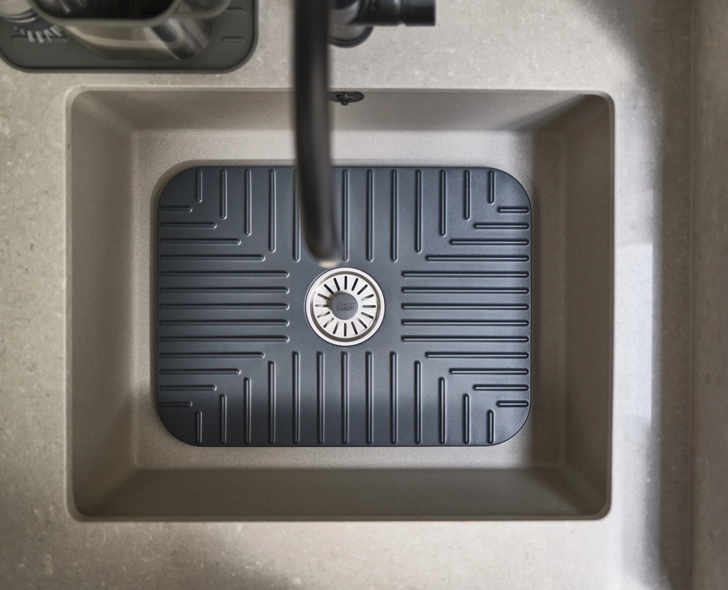 SinkShield Abtropfmatte mit Abfluss L 30x40cm ABS