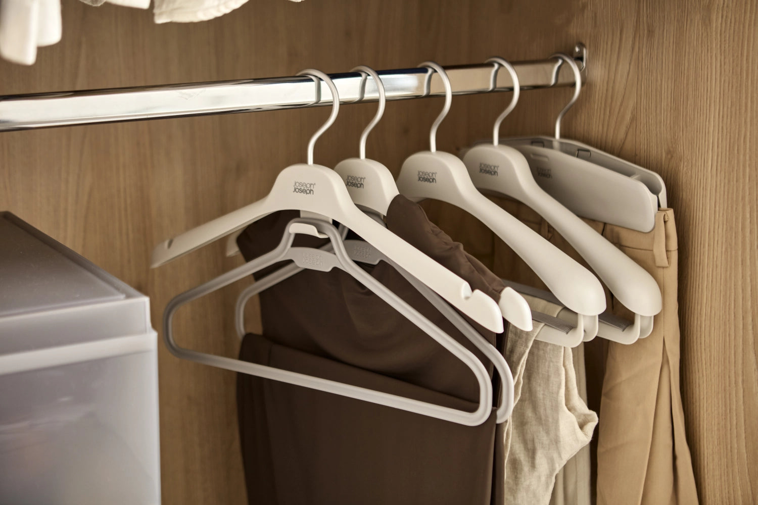 2er Set Orderly Kleiderbügel für Kleider H31cm L43cm PP ecru