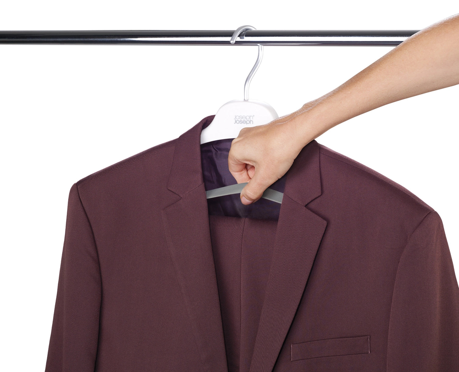 2er Set Orderly Kleiderbügel für Anzug H25cm L42cm PP ecru