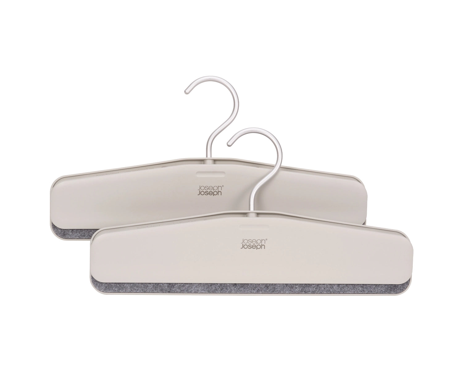 2er Set Orderly Kleiderbügel für Hosen H17cm L43cm ABS ecru