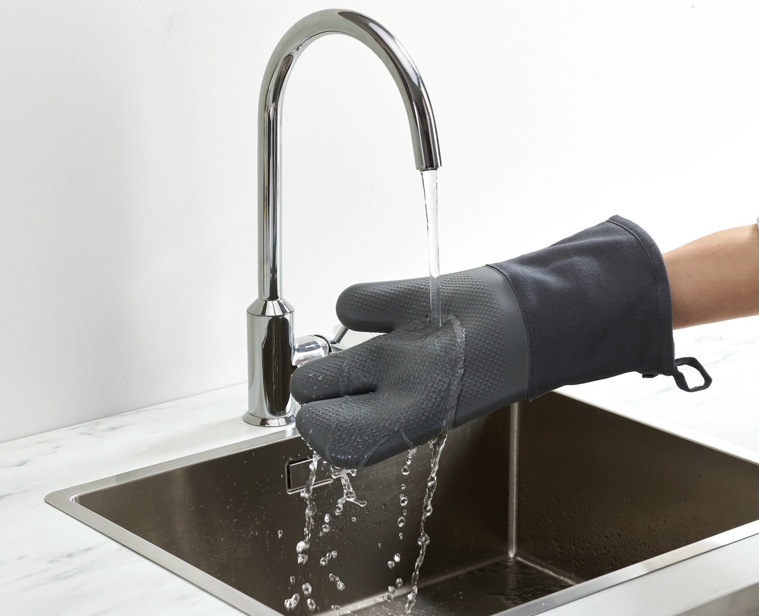 Pinch Ofenhandschuh einzeln Baumwolle anthrazit