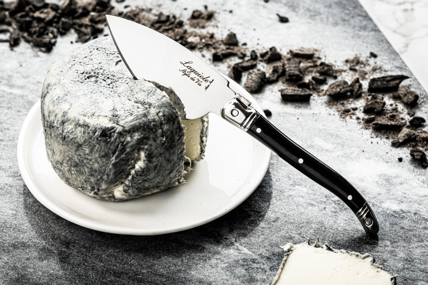 Laguiole 3tlg Premium Line Käsemesserset schwarz