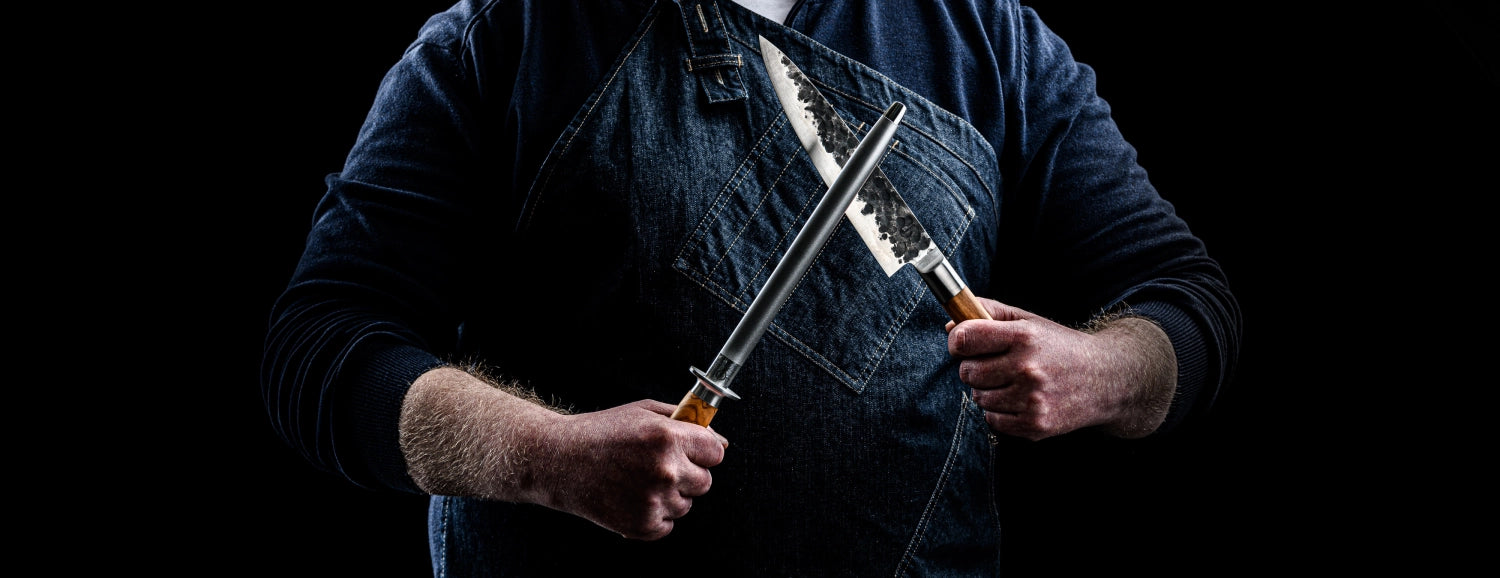 Olive Messerschärfer Diamant Wetzstahl 25cm