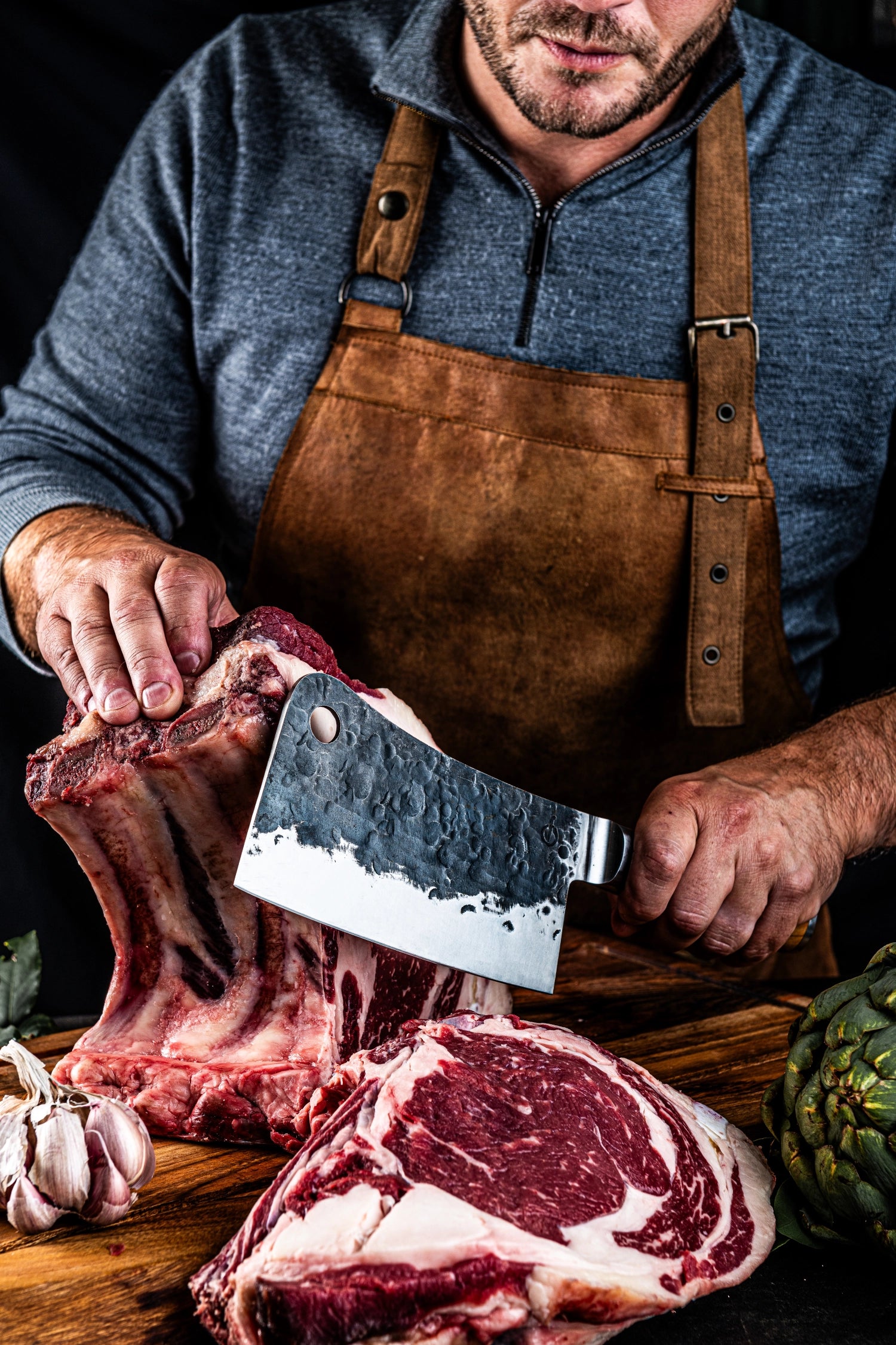 Olive Asiatisches Hackmesser 18cm