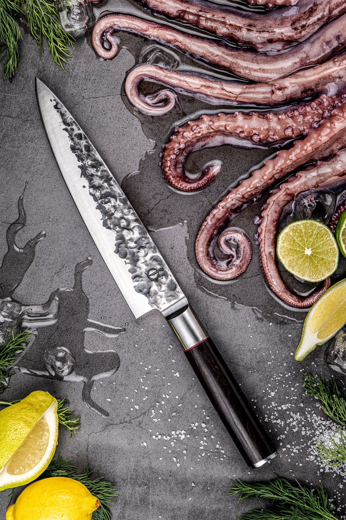 Sebra Kochmesser 20cm in Gelb präsentiert im Onlineshop von KAQTU Design AG. Küchenmesser ist von Forged