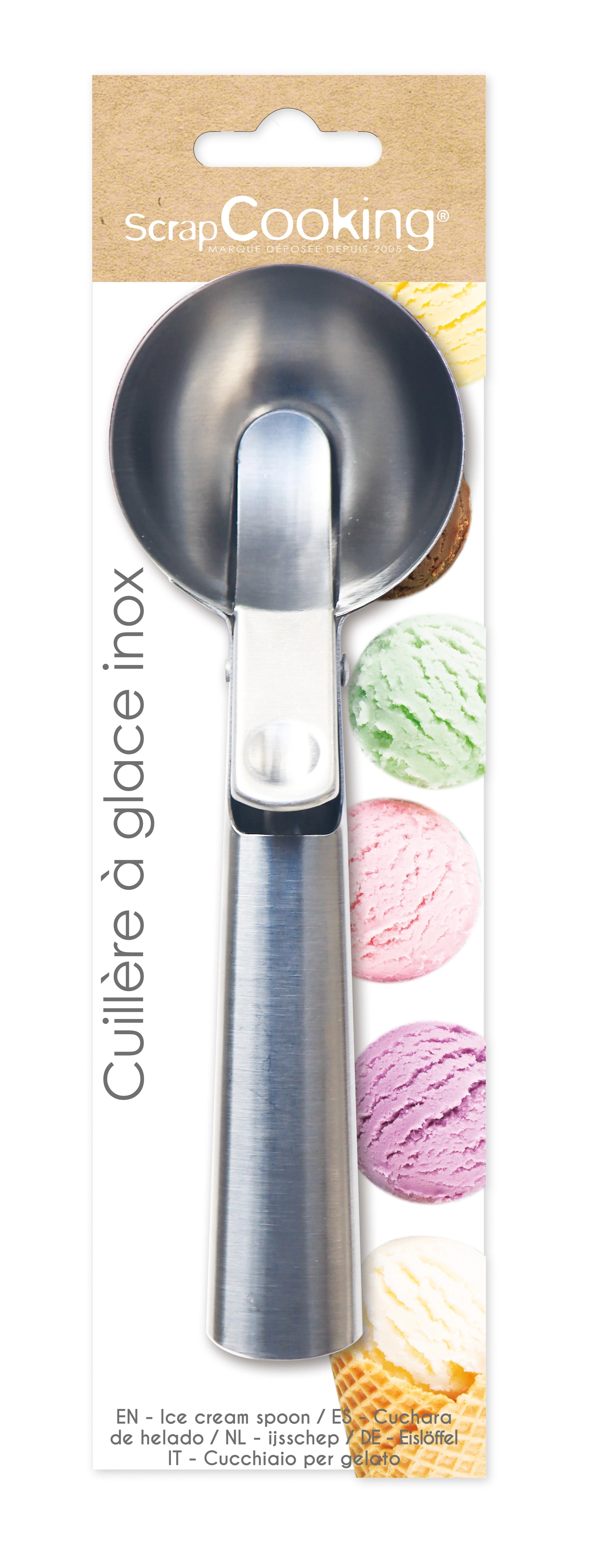 Eisportionierer in Grau präsentiert im Onlineshop von KAQTU Design AG. Glacezubehör ist von Scrap Cooking