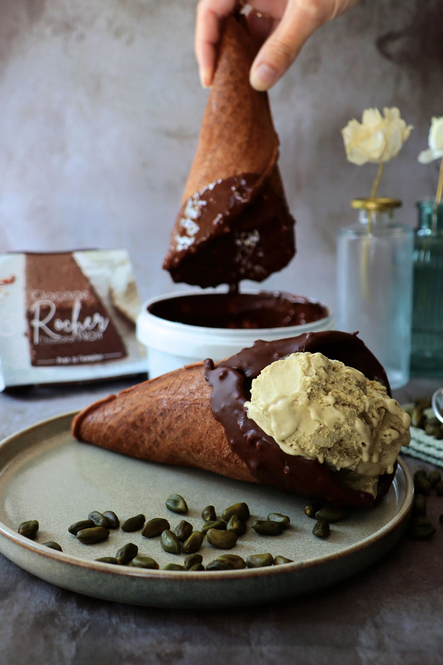 Ready mix for chocolate ice cream 185g