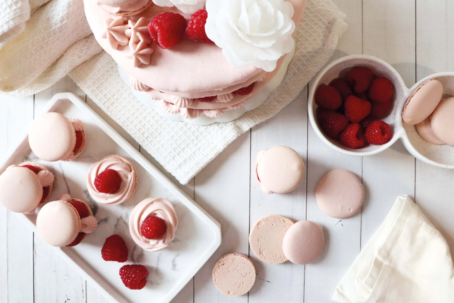 3er Set Rosen aus Esspapier weiss